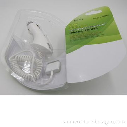 Car Charger for iPhone/iPad 4s, Flexible Cable, Simple Clean/Fashionable DesignNew